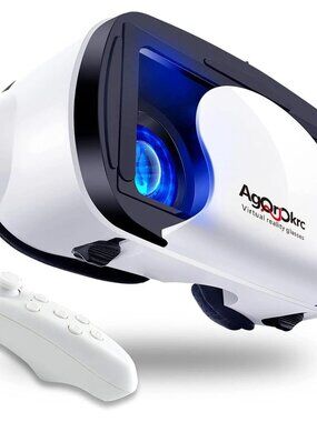 VR Headset with Controller Adjustable 3D VR Glasse
